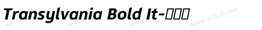 Transylvania Bold It字体转换